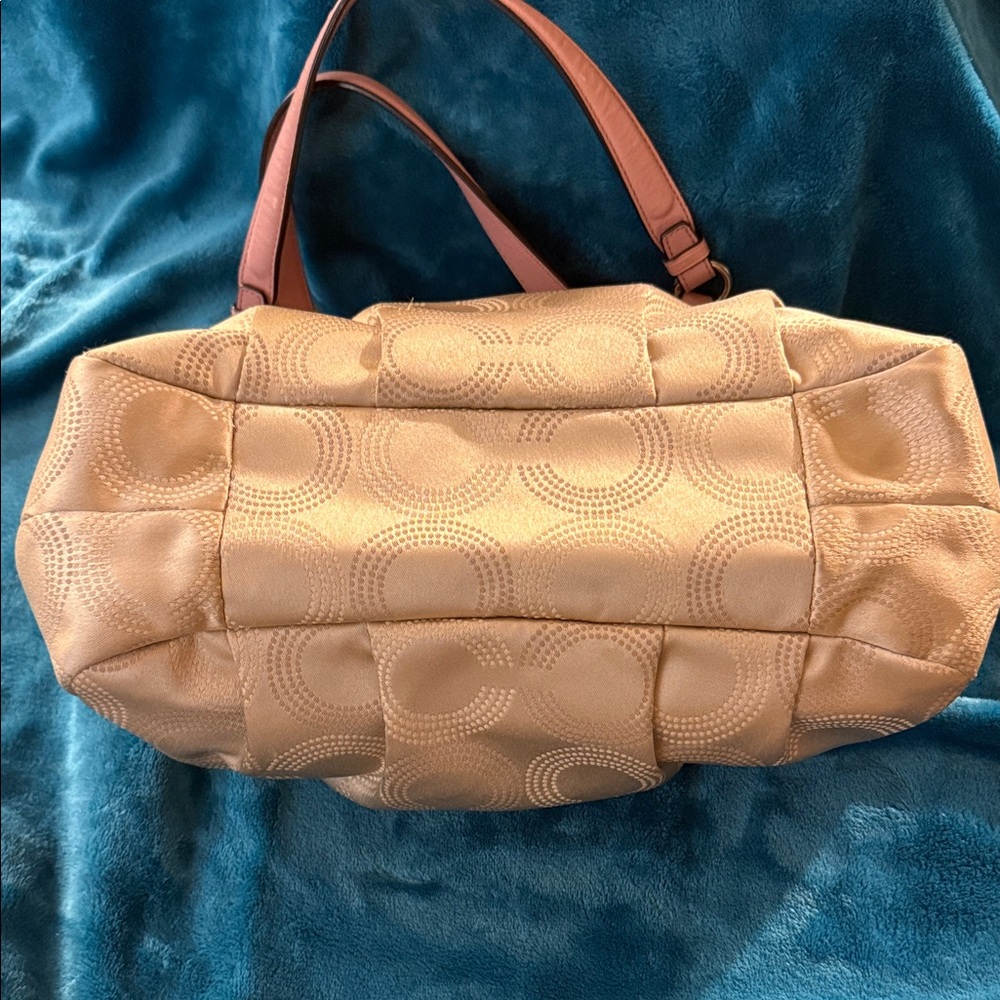 Coach Tan and Pink Shoulder Bag - Picture 5 of 7
